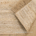 large boho jute carpet rugs with tassels